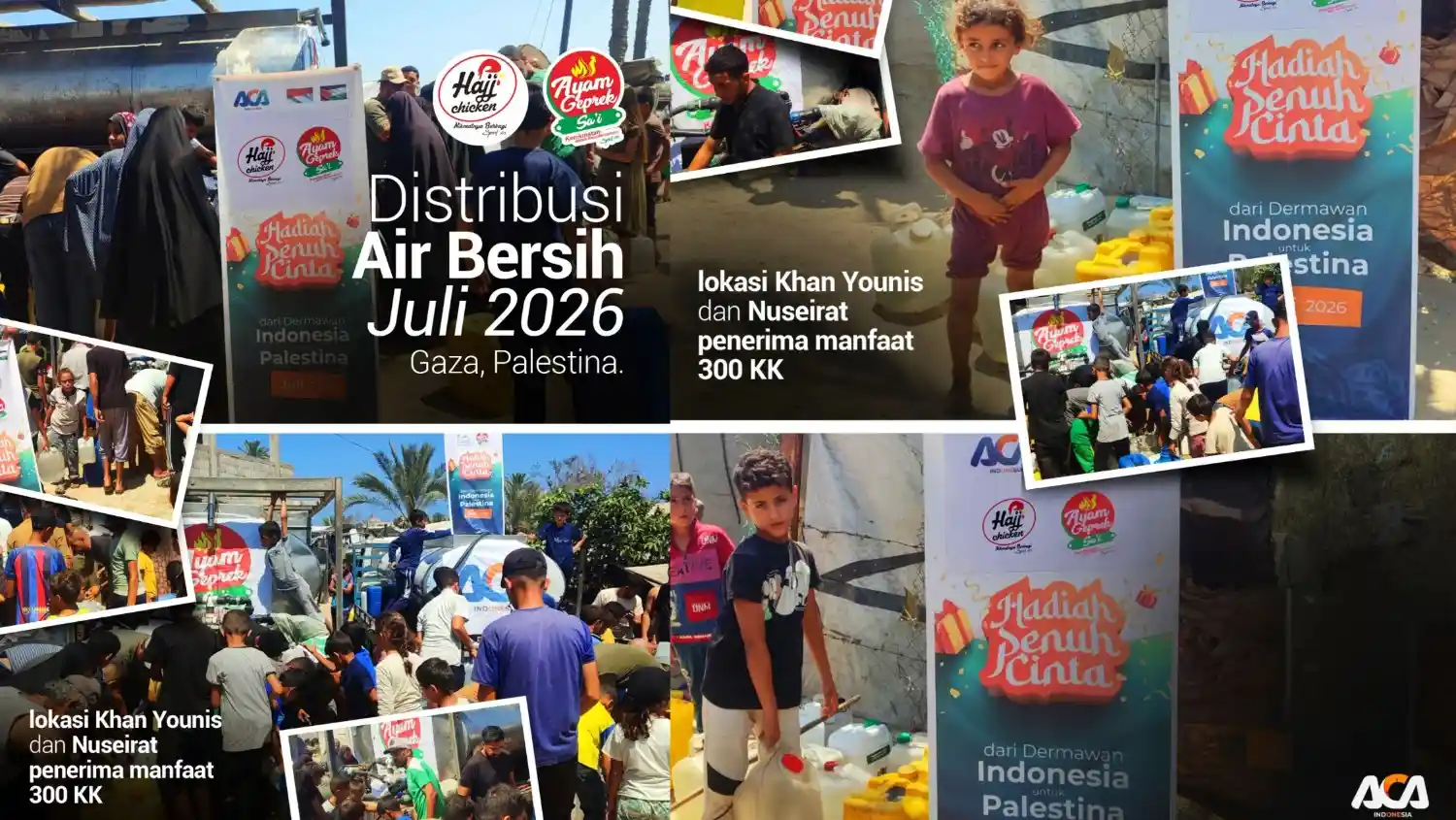 Distribusi Air Bersih untuk Gaza Palestina: Wujud Kepedulian Ayam Geprek Sa’i kepada Sesama. Air Bersih, Harapan yang Sangat Berarti bagi Warga Gaza