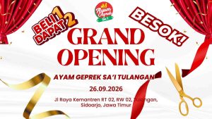 Besok Opening! Ayam Geprek Sa’i Tulangan Siapkan Promo Buy 1 Get 1 Selama 3 Hari