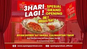 Tinggal 3 Hari Lagi! Ayam Geprek Sa’i Segera Buka di Berau, Ada Promo Buy 1 Get 1
