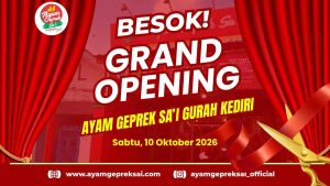 Besok Dibuka! Warga Gurah Kediri, Siapkan Waktu untuk Berburu Promo Buy 1 Get 1 Ayam Geprek Sa'i