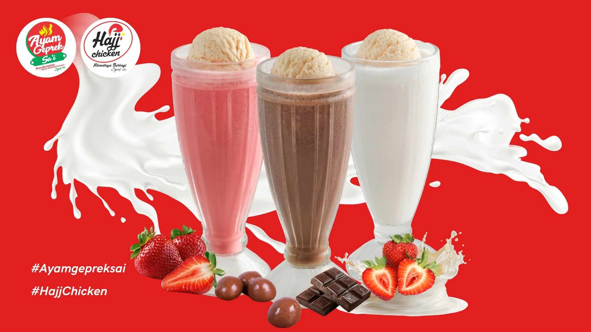 Lagi Panas-Panasnya, Milkshake Float Ayam Geprek Sa’i dan Hajj Chicken Bisa Jadi Favorit Anak-Anak